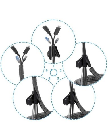 Organizador de Cables en Espiral Aisens A151-0900/ 10m