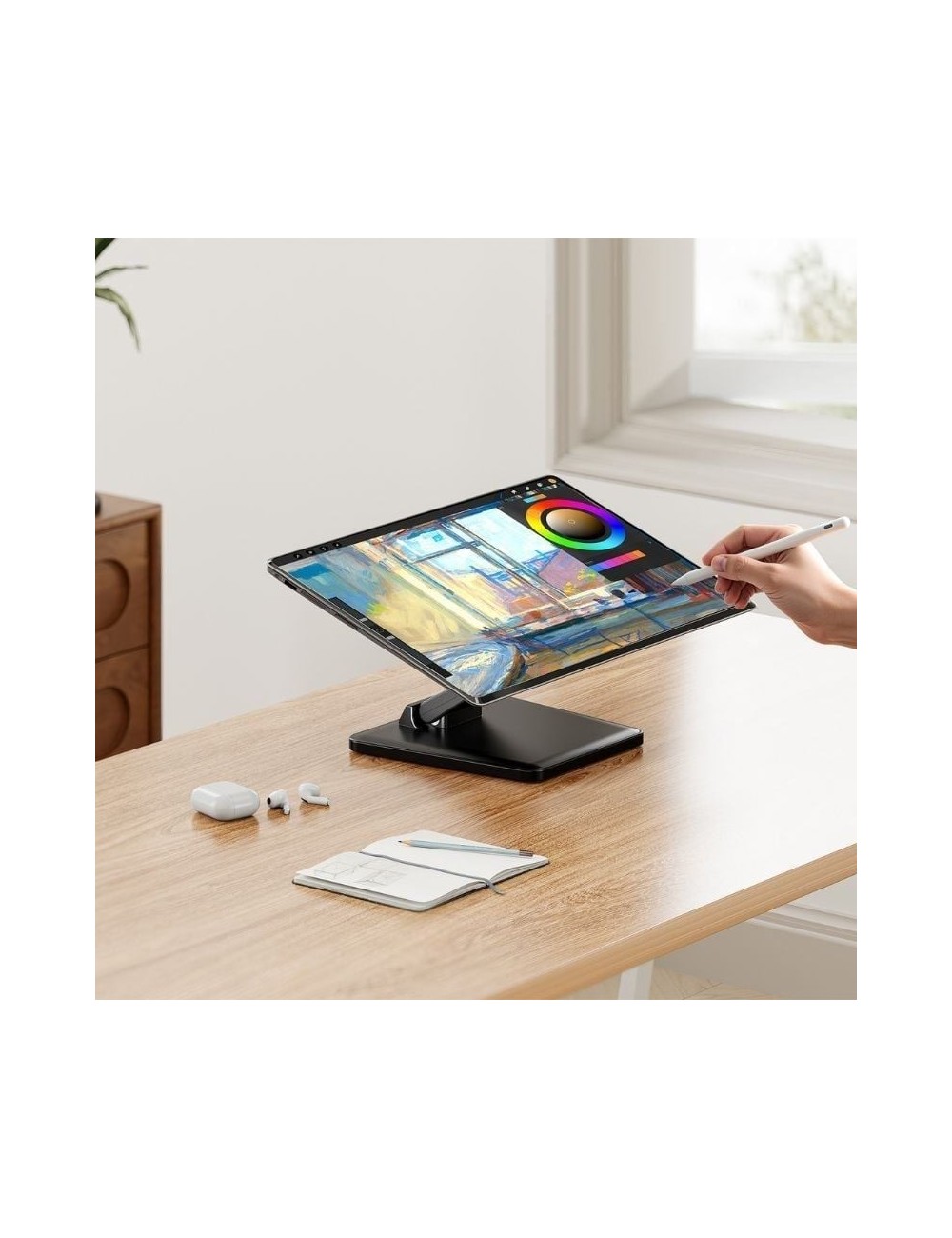 Soporte de Mesa para Monitor/POS Aisens DT27T-443/ Inclinable/ hasta 10kg