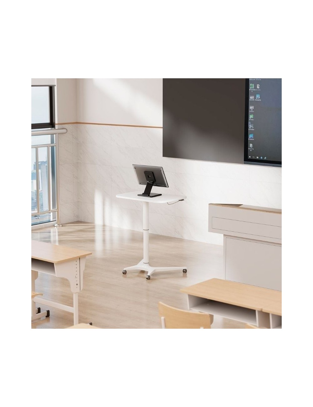 Soporte de Mesa para Monitor/POS Aisens DT27T-443/ Inclinable/ hasta 10kg