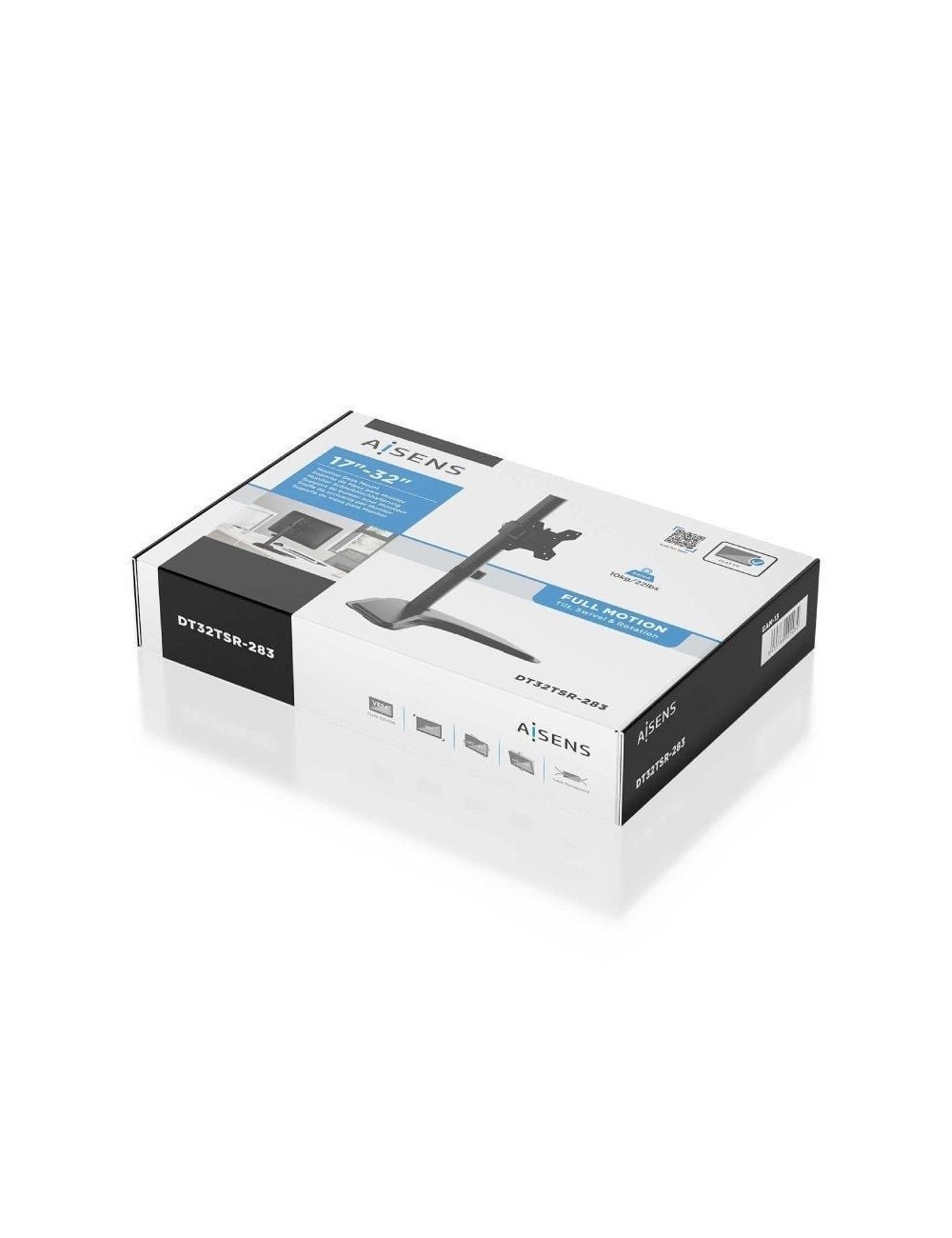 Soporte de Sobremesa para Monitor Aisens DT32TSR-283/ Giratorio/ Inclinable/ hasta 10kg