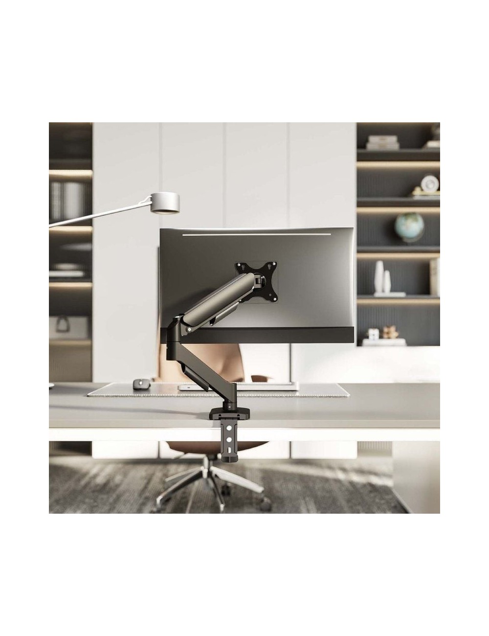 Soporte de Mesa con Contrapeso para Monitor Aisens DT32TSR-355/ Giratorio/ Inclinable/ hasta 9kg