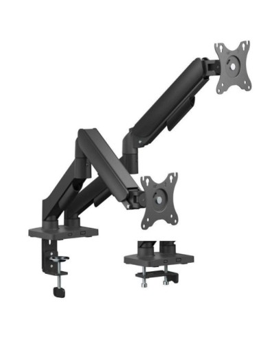 Soporte de Mesa con Contrapeso para 2 Monitores Aisens DT32TSR-357/ Giratorio/ Inclinable/ hasta 9kg