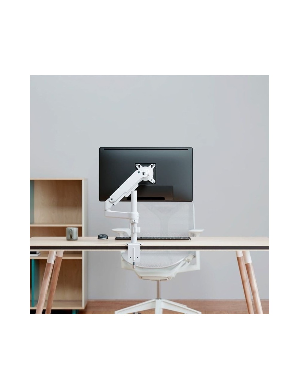 Soporte de Mesa con Contrapeso para Monitor Aisens DT32TSR-437/ Giratorio/ Inclinable/ hasta 9kg