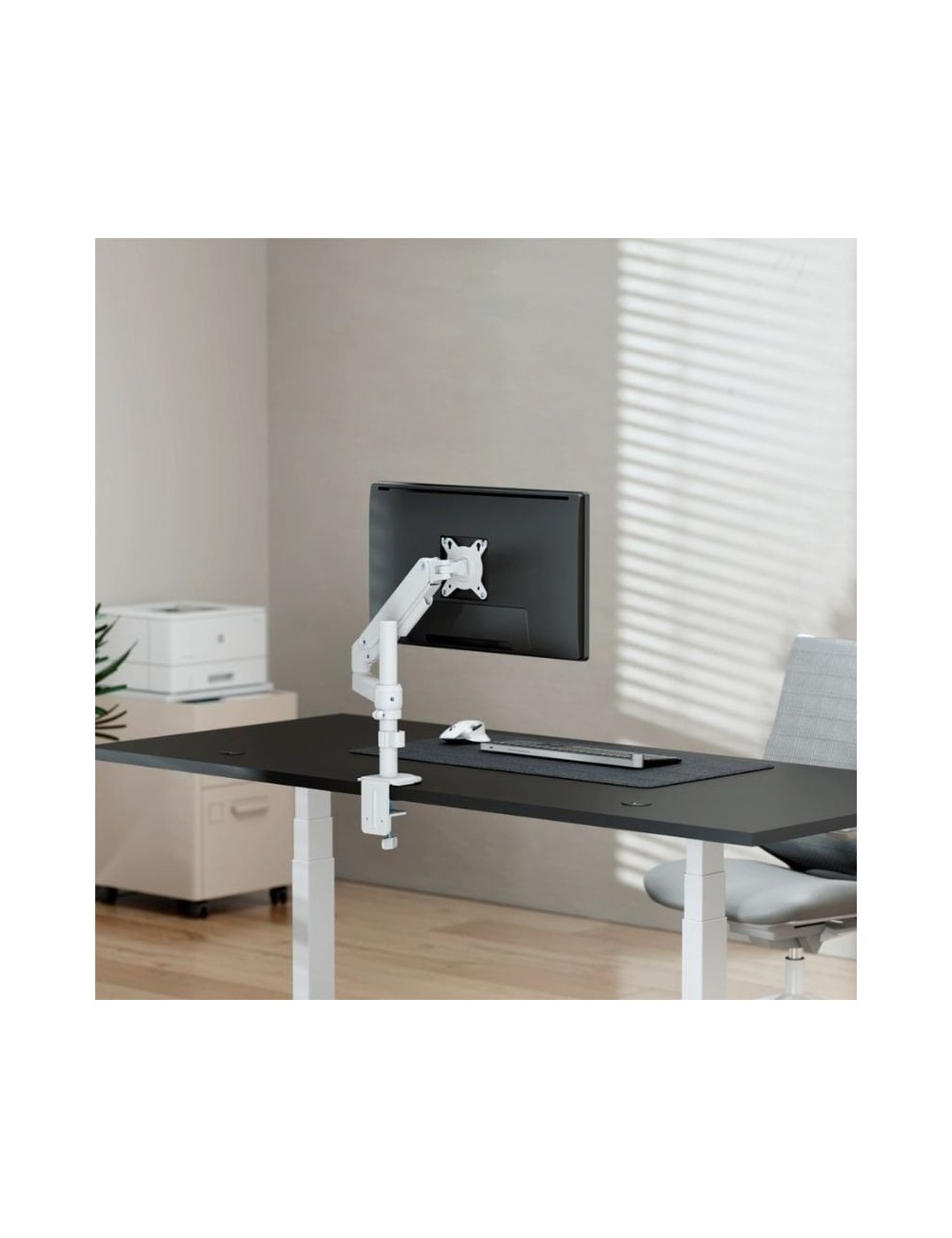 Soporte de Mesa con Contrapeso para Monitor Aisens DT32TSR-437/ Giratorio/ Inclinable/ hasta 9kg