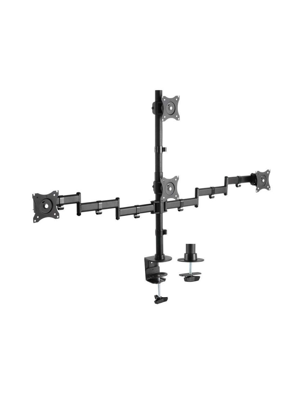 Soporte de Mesa para 4 Monitores y TV Aisens DT27TSR-379/ Giratorio/ Inclinable/ hasta 8kg