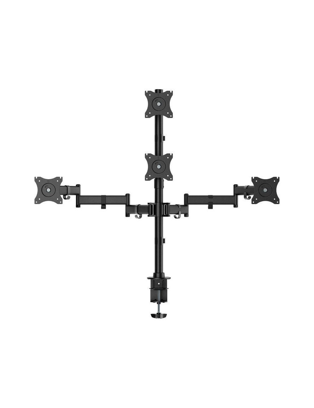 Soporte de Mesa para 4 Monitores y TV Aisens DT27TSR-379/ Giratorio/ Inclinable/ hasta 8kg