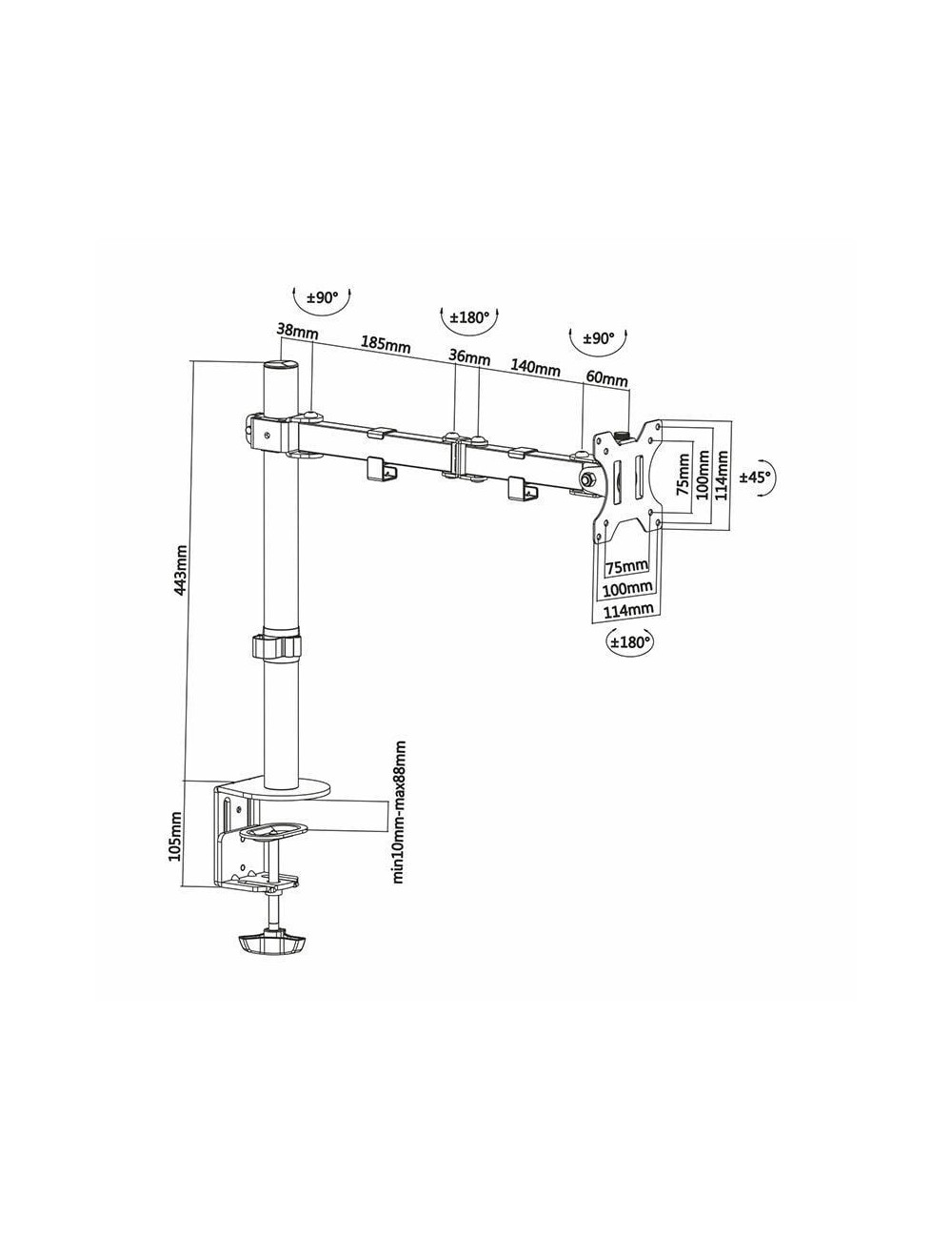 Soporte de Mesa para Monitor Aisens DT32TSR-039/ hasta 8kg