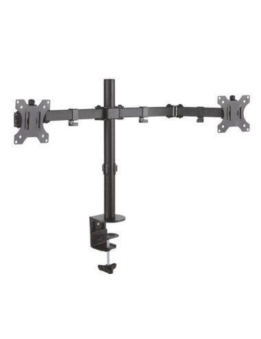 Soporte de Mesa para 2 Monitores Aisens DT32TSR-041/ Giratorio/ Inclinable/ hasta 8kg