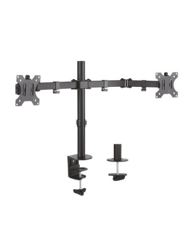 Soporte de Mesa para 2 Monitores Aisens DT32TSR-041/ Giratorio/ Inclinable/ hasta 8kg
