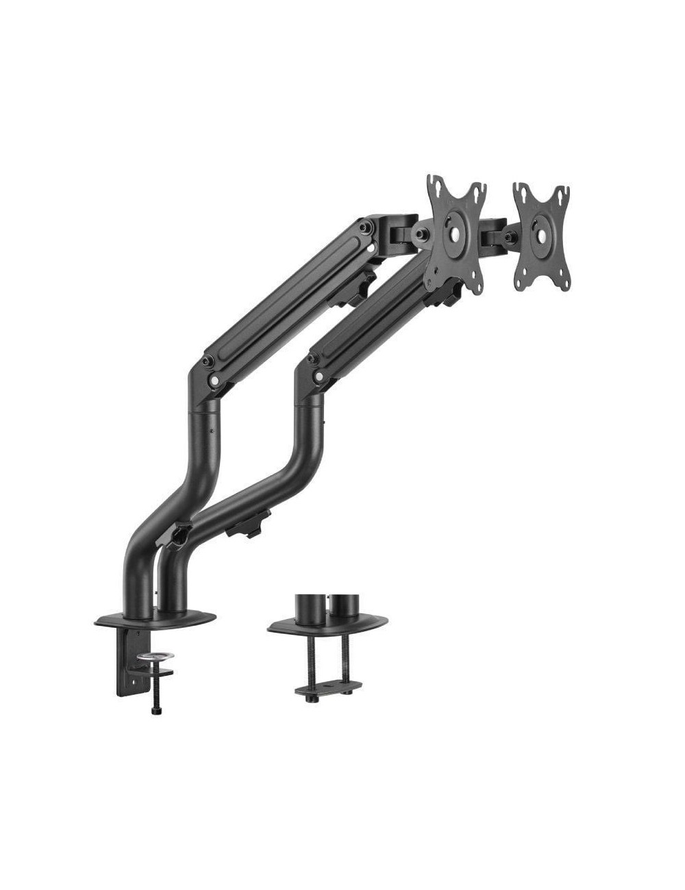 Soporte de Mesa para 2 Monitores Aisens DT32TSR-141/ Giratorio/ Inclinable/ hasta 8kg