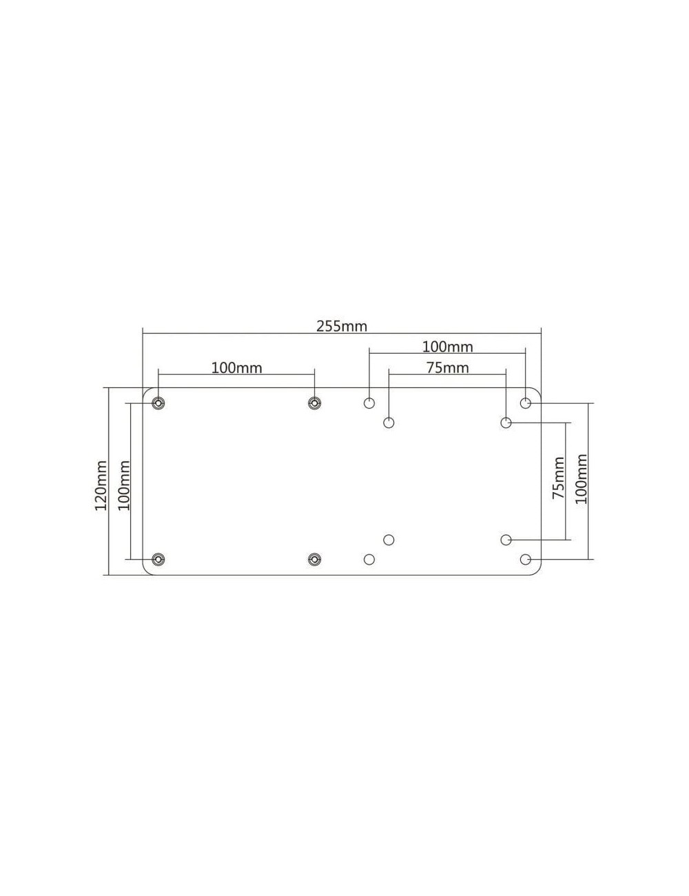Soporte para miniPC VESA 100x100 Aisens MPC01-055