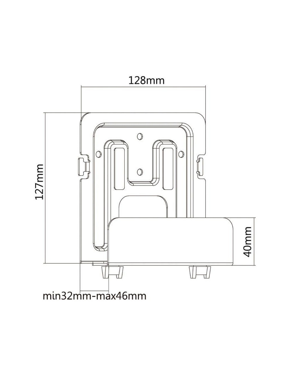 Soporte Universal Aisens MPC02-155 para Router, MiniPC/ hasta 2kg