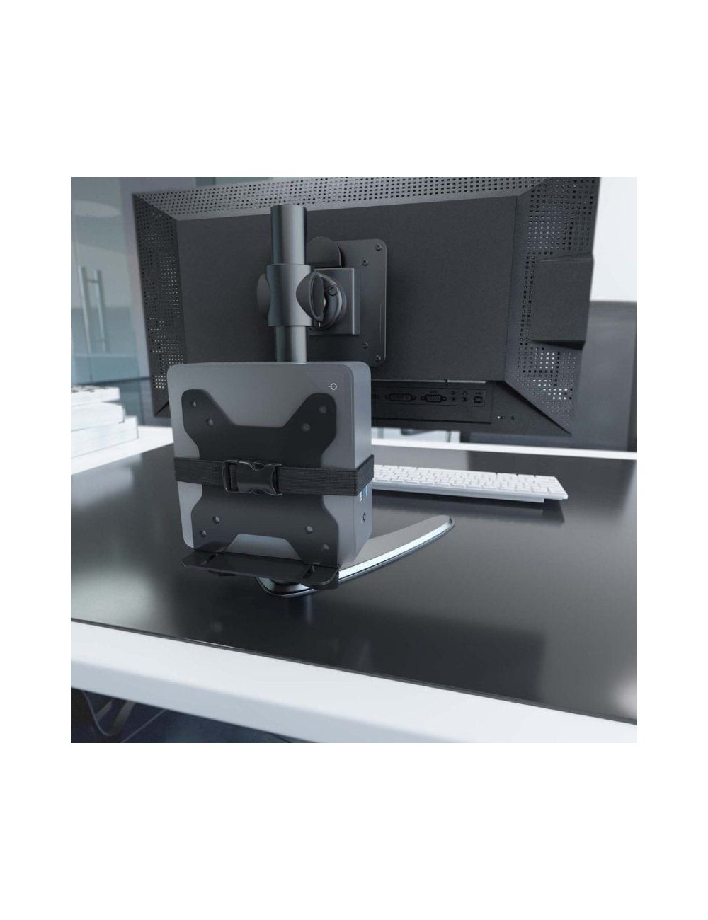 Soporte para miniPC VESA 100x100 Aisens MPC05-205/ Hasta 5Kg
