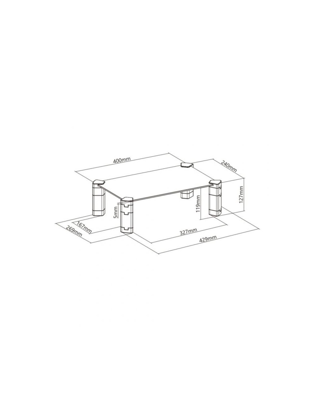 Soporte para Monitor Aisens MR01C-109/ hasta 20kg