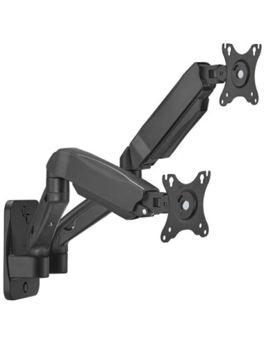 Soporte de Pared para 2 Monitores o TV Aisens WT32TSR-225/ Giratorio/ Inclinable/ hasta 9kg