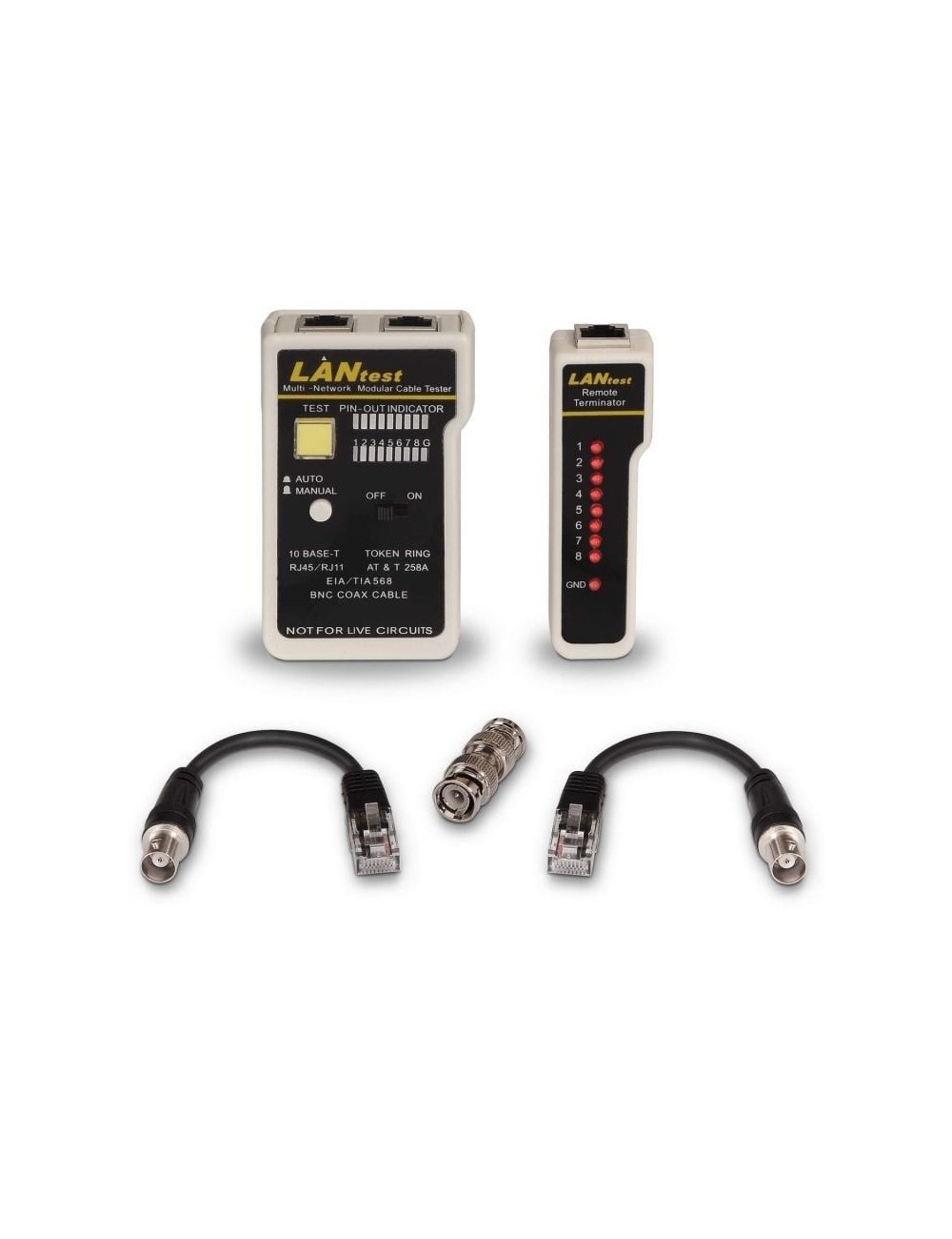 Tester Aisens A142-0314 para RJ11-RJ12-RJ45/ Coaxial