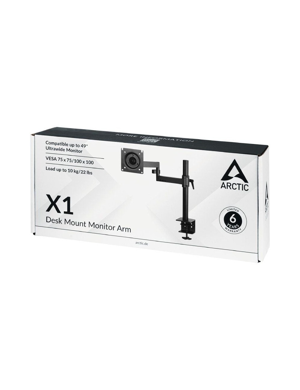 Soporte de Mesa para Monitor Arctic X1/ Giratorio/ Inclinable/ hasta 10kg