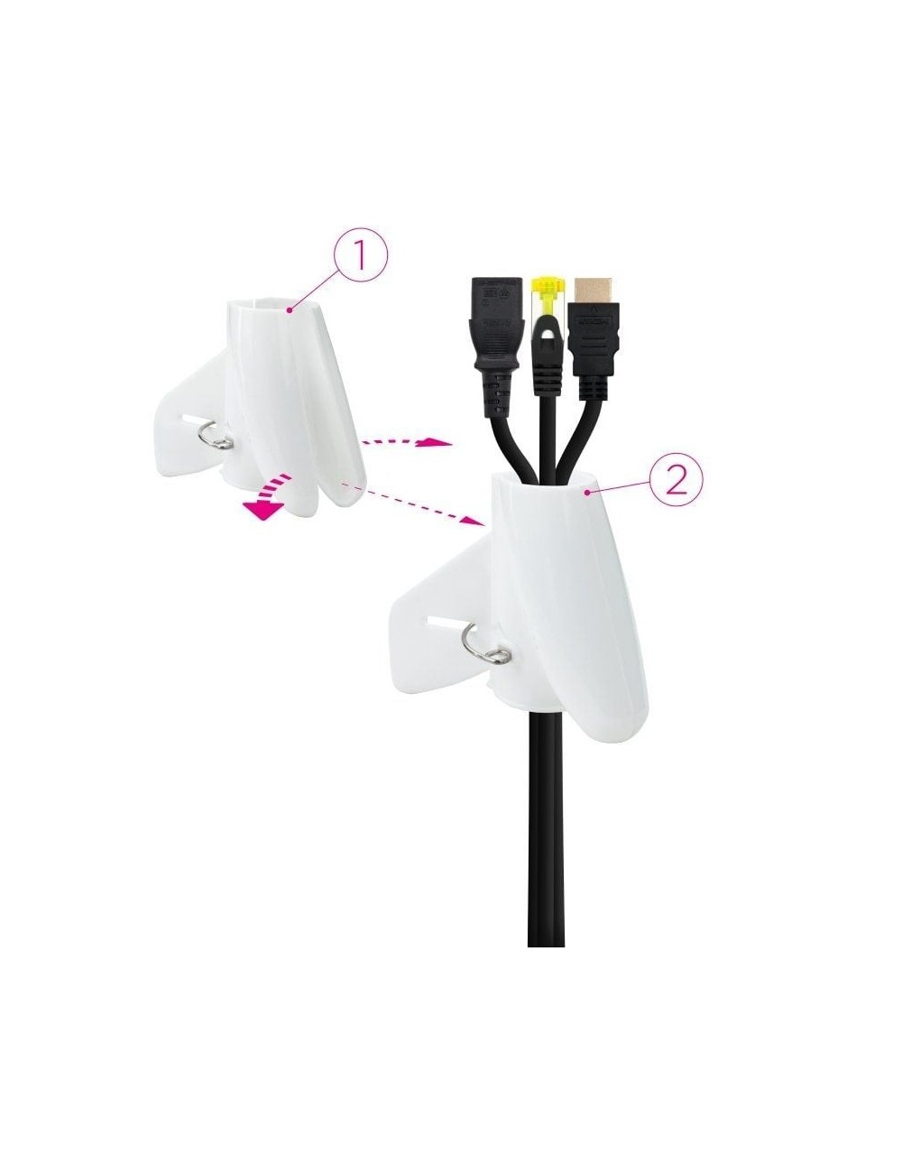 Organizador de Cables en Espiral Nanocable 10.36.0001-W/ 1m