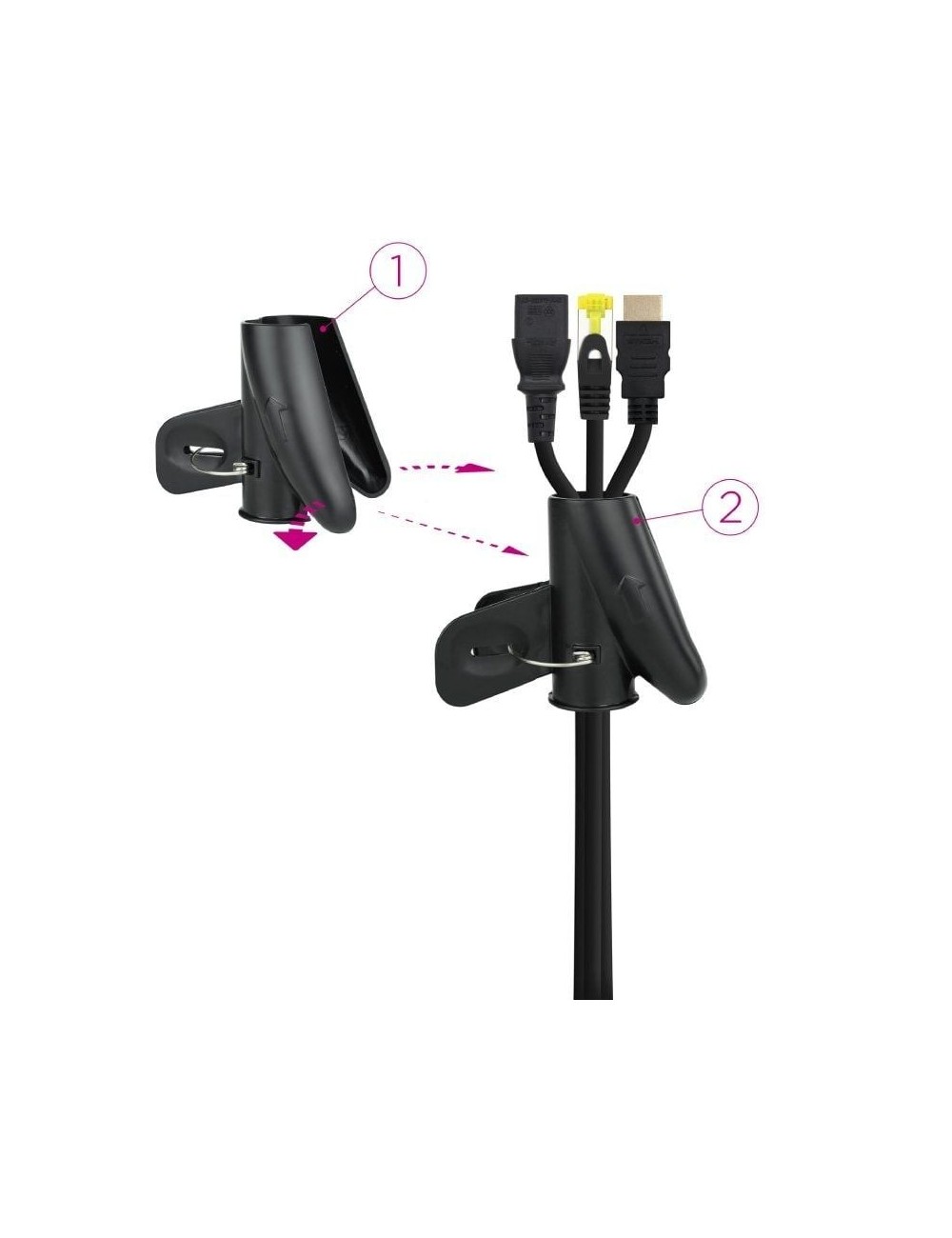 Organizador de Cables en Espiral Nanocable 10.36.0002-BK/ 2m