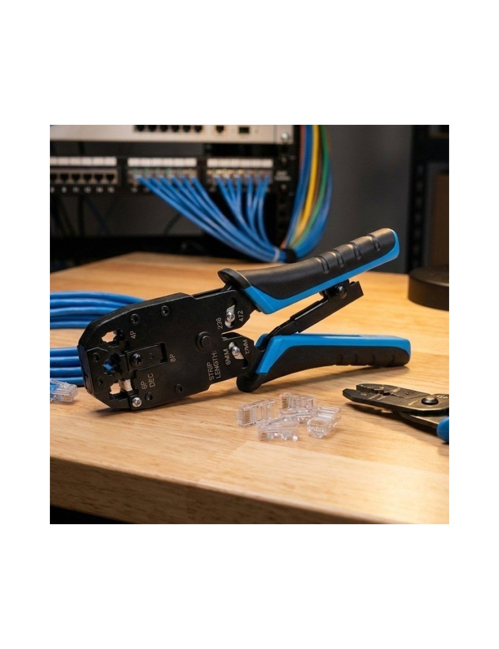 Crimpadora Phasak TD 019 para RJ11/ RJ12/ RJ45