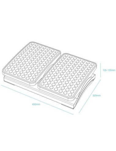 Reposapiés Ajustable/ Inclinable TooQ TQFR0604-B/ 430 x 320 x 105-130 mm