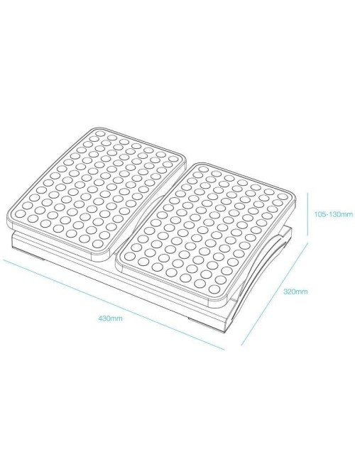 Reposapiés Ajustable/ Inclinable TooQ TQFR0604-B/ 430 x 320 x 105-130 mm