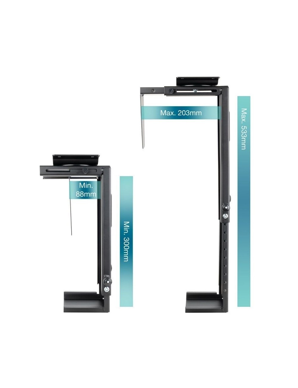 Soporte Bajo Mesa/de Pared TooQ TQMUD01 para PC/ hasta 10kg