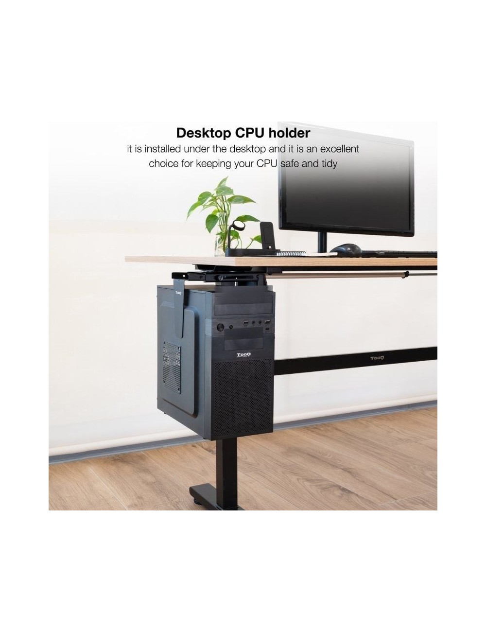 Soporte Bajo Mesa/de Pared TooQ TQMUD01 para PC/ hasta 10kg