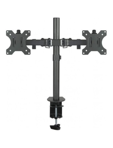 Soporte de Mesa para 2 Monitores TooQ DB1232TN-B/ Giratorio/ Inclinable/ hasta 8kg