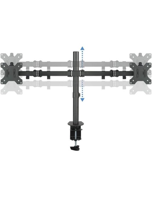 Soporte de Mesa para 2 Monitores TooQ DB1232TN-B/ Giratorio/ Inclinable/ hasta 8kg