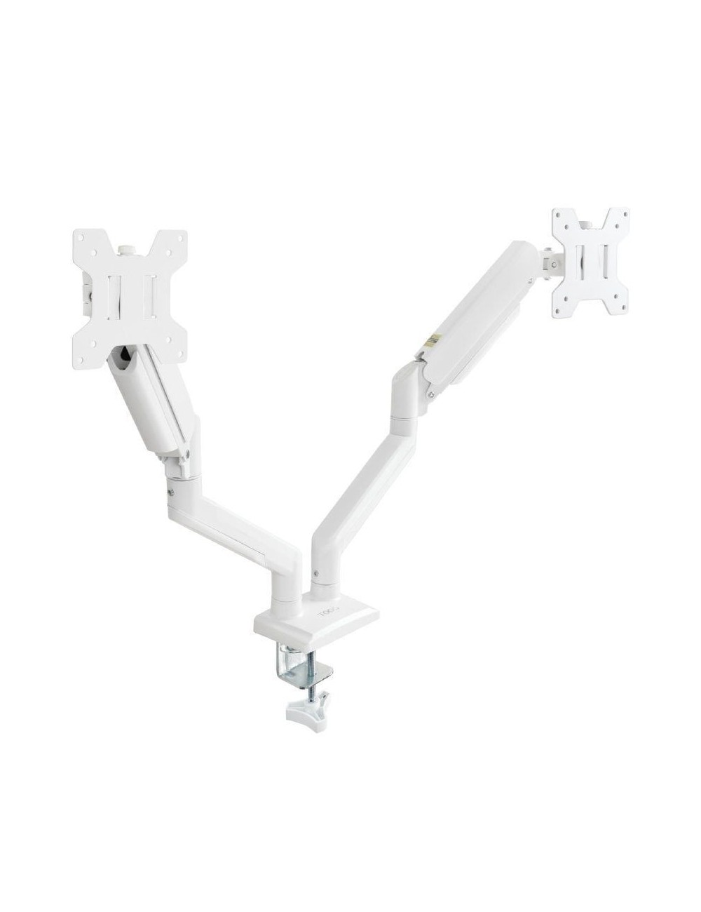 Soporte de Mesa para 2 Monitores TooQ DB1434TNR-W/ Giratorio/ Inclinable/ hasta 10kg