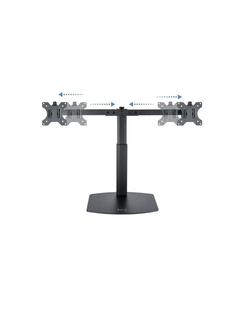 Soporte de Sobremesa para 2 Monitores TooQ DB1727TN-B/ Giratorio/ Inclinable/ hasta 6kg