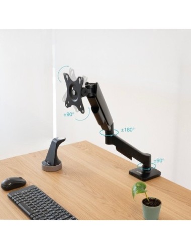 Soporte de Mesa para Monitor TooQ DB1733TNR-B/ Giratorio/ Inclinable/ hasta 9kg