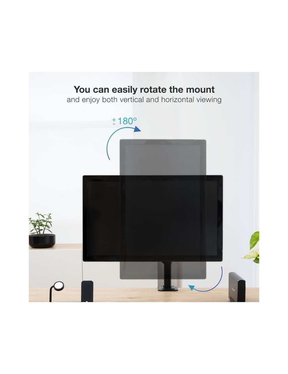 Soporte de Mesa para Monitor TooQ DB1801TN-B/ Giratorio/ Inclinable/ hasta 8kg