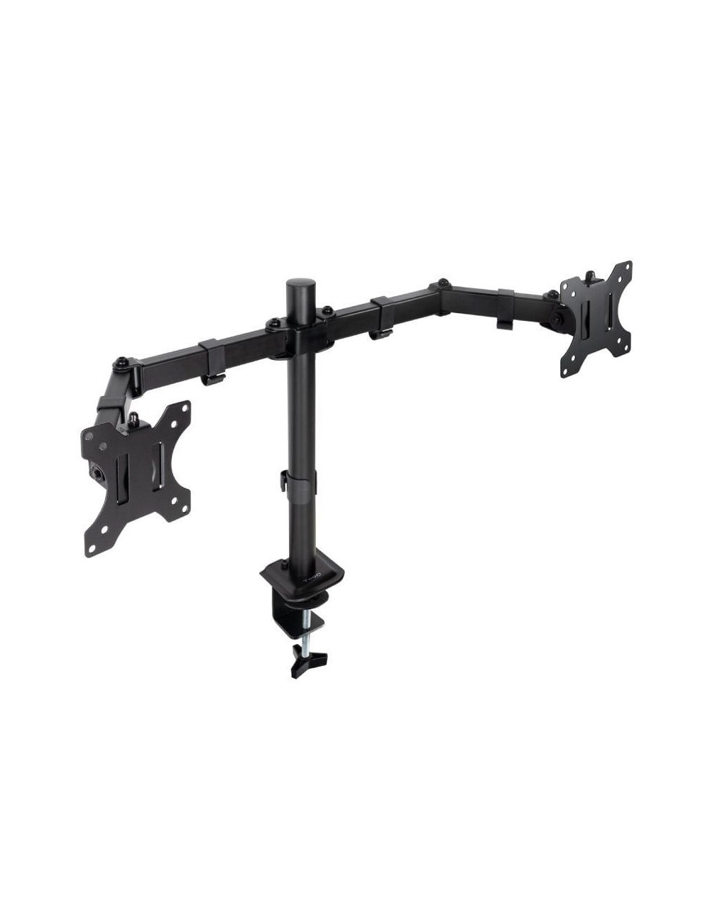 Soporte de Mesa para 2 Monitores TooQ DB1802TN-B/ Giratorio/ Inclinable/ hasta 8kg