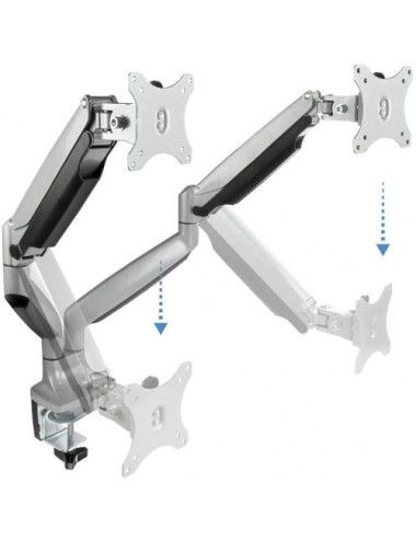 SOPORT PER 2 MONITORS TOOQ - FINS 9 KG - BLANC ( DB3132TNR-S )