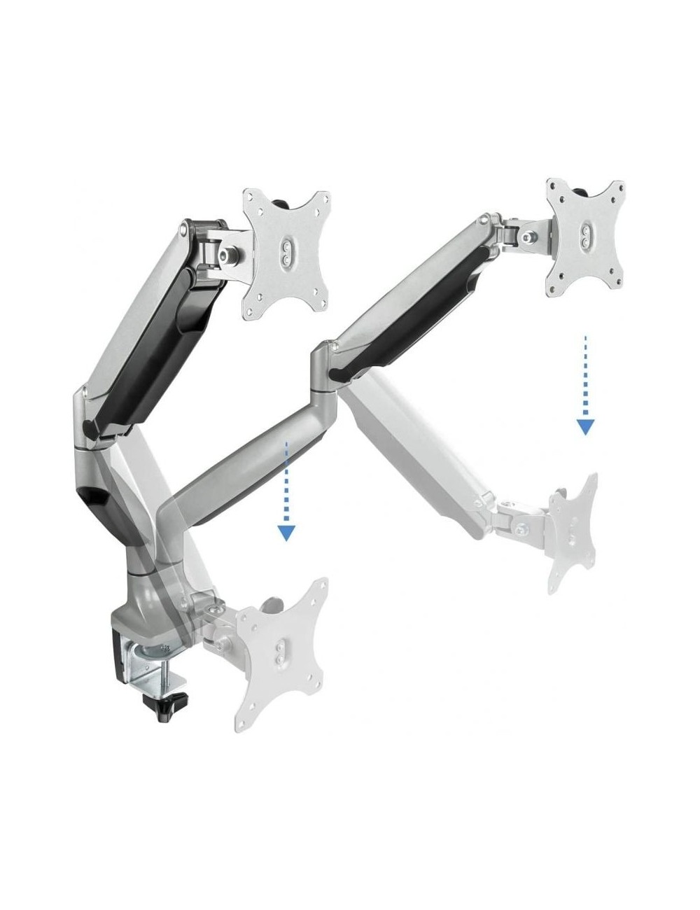 SOPORT PER 2 MONITORS TOOQ - FINS 9 KG - BLANC ( DB3132TNR-S )