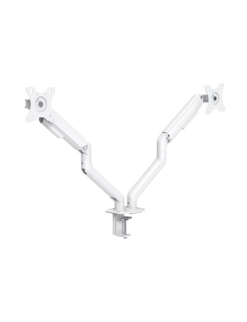 Soporte de Mesa para 2 Monitores TooQ DB4132TNR-W/ Giratorio/ Inclinable/ hasta 9kg