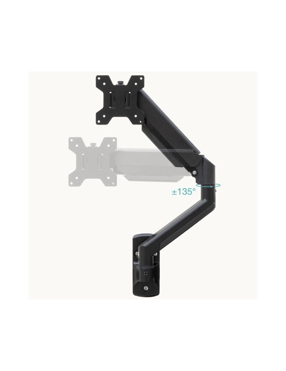 Soporte de Pared para Monitor TooQ LP1334TNR-B/ Giratorio/ Inclinable/ Rotatorio/ hasta 10kg
