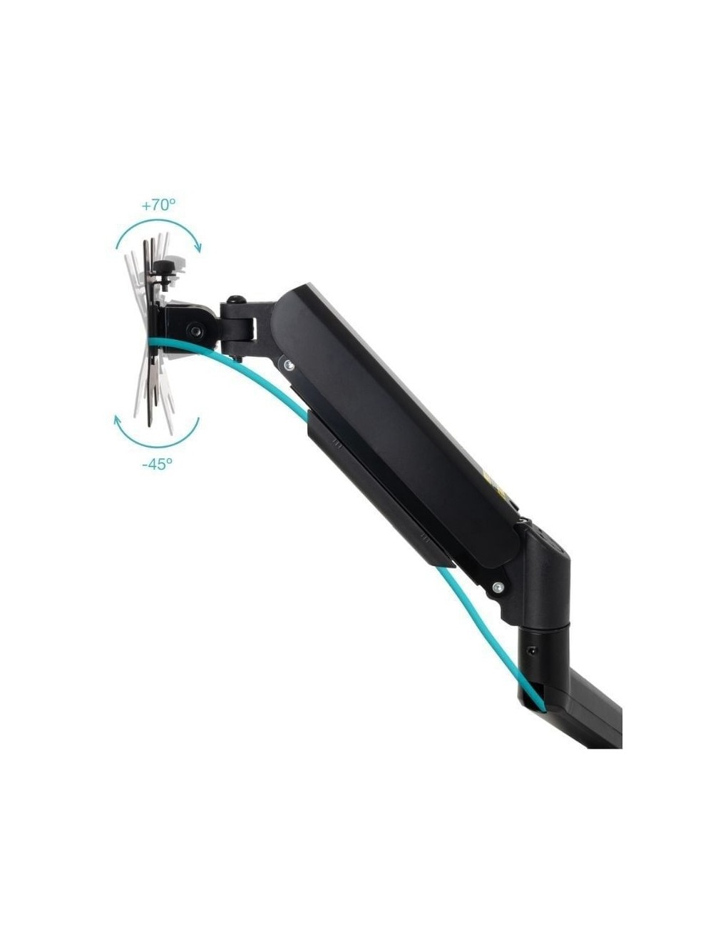 Soporte de Pared para Monitor TooQ LP1334TNR-B/ Giratorio/ Inclinable/ Rotatorio/ hasta 10kg