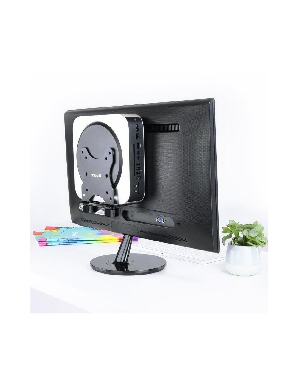 Soporte para miniPC VESA 100x100 TooQ TCCH0001-B/ hasta 5kg