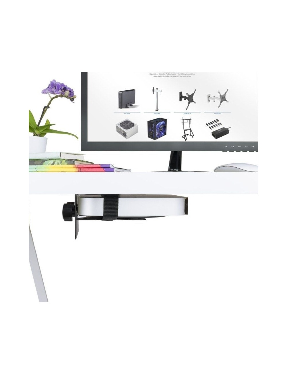 Soporte para miniPC VESA 100x100 TooQ TCCH0001-B/ hasta 5kg