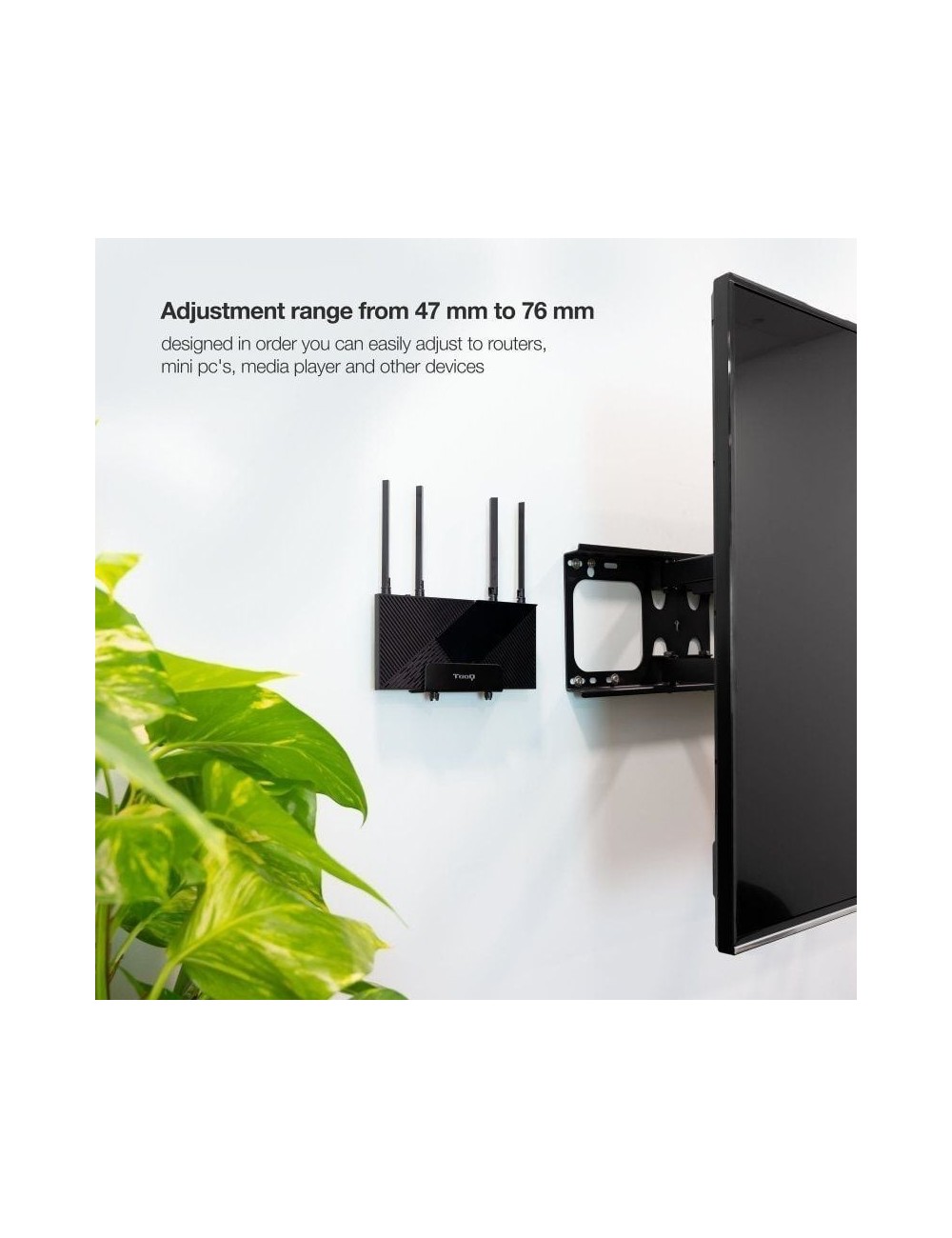 Soporte Universal TooQ TQMPM4776 para Router, MiniPC/ hasta 5kg