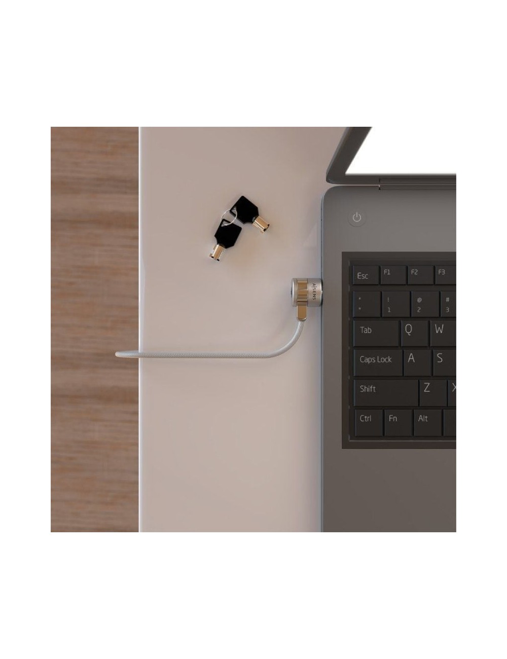 Cable de Seguridad para Portátiles Aisens ASLK-D40K02-SL/ 1.5m
