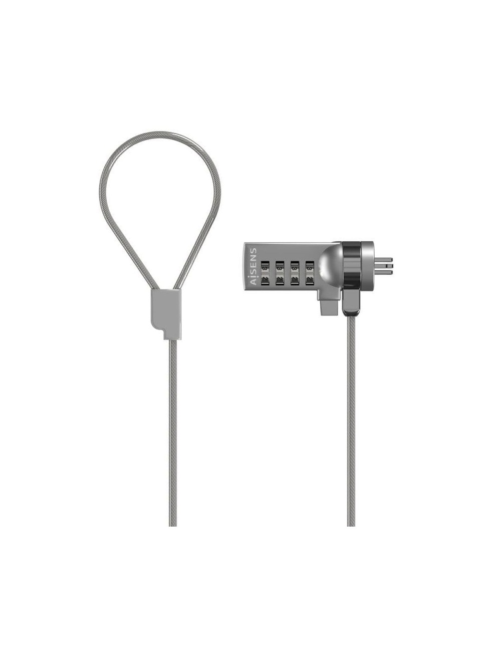Cable de Seguridad para Portátiles Aisens ASLK-D40N01-SL/ 1.5m