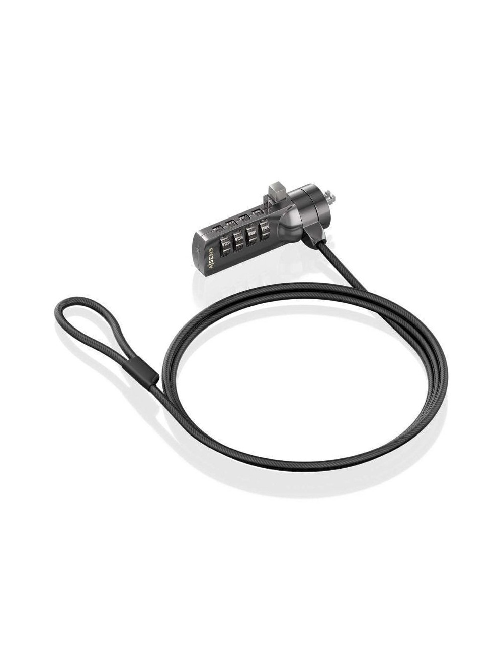 Cable de Seguridad para Portátiles Aisens ASLK-D40N03-BK/ 1.5m