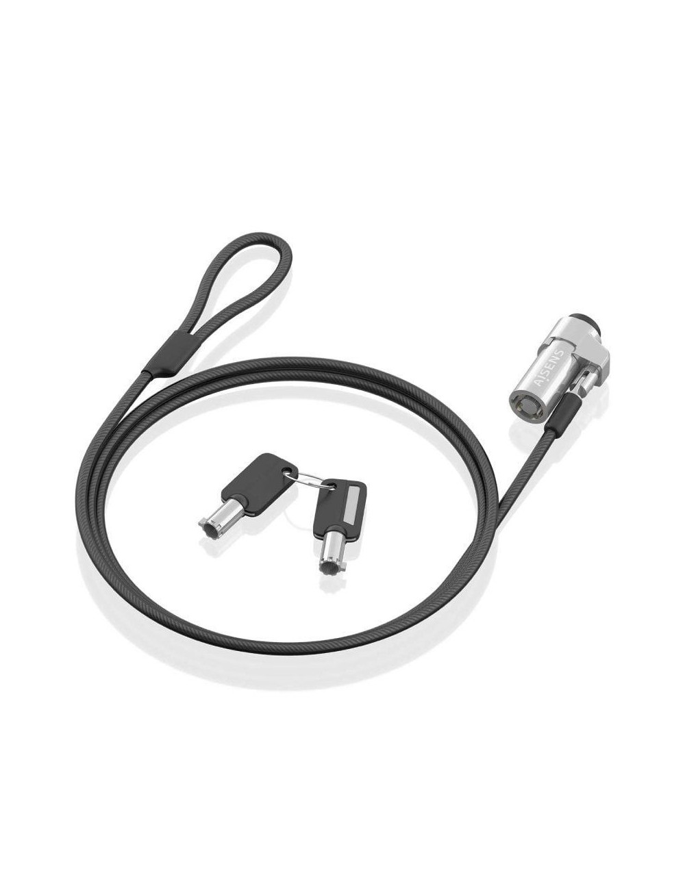 Cable de Seguridad Tipo NANO para Portátiles Aisens ASLK-D45K06-BK/ 1.5m