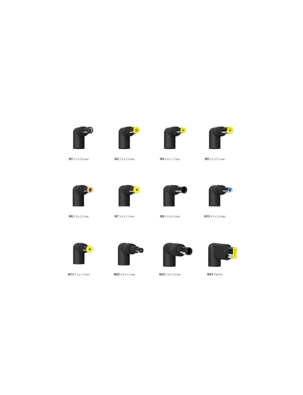 Cargador de Portátil Aisens ASLC-90WAUTO-BK/ 1xUSB/ 90W/ Automático/ 12 Conectores/ Voltaje 15-20V