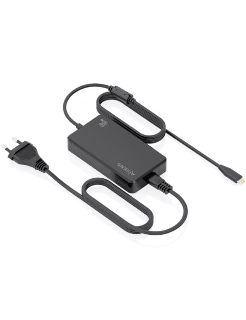 Cargador de Portátil GaN Aisens ASCH-1PD90D069-BK/ 1xUSB Tipo-C/ 90W/ Automático/ Voltaje 5-20V