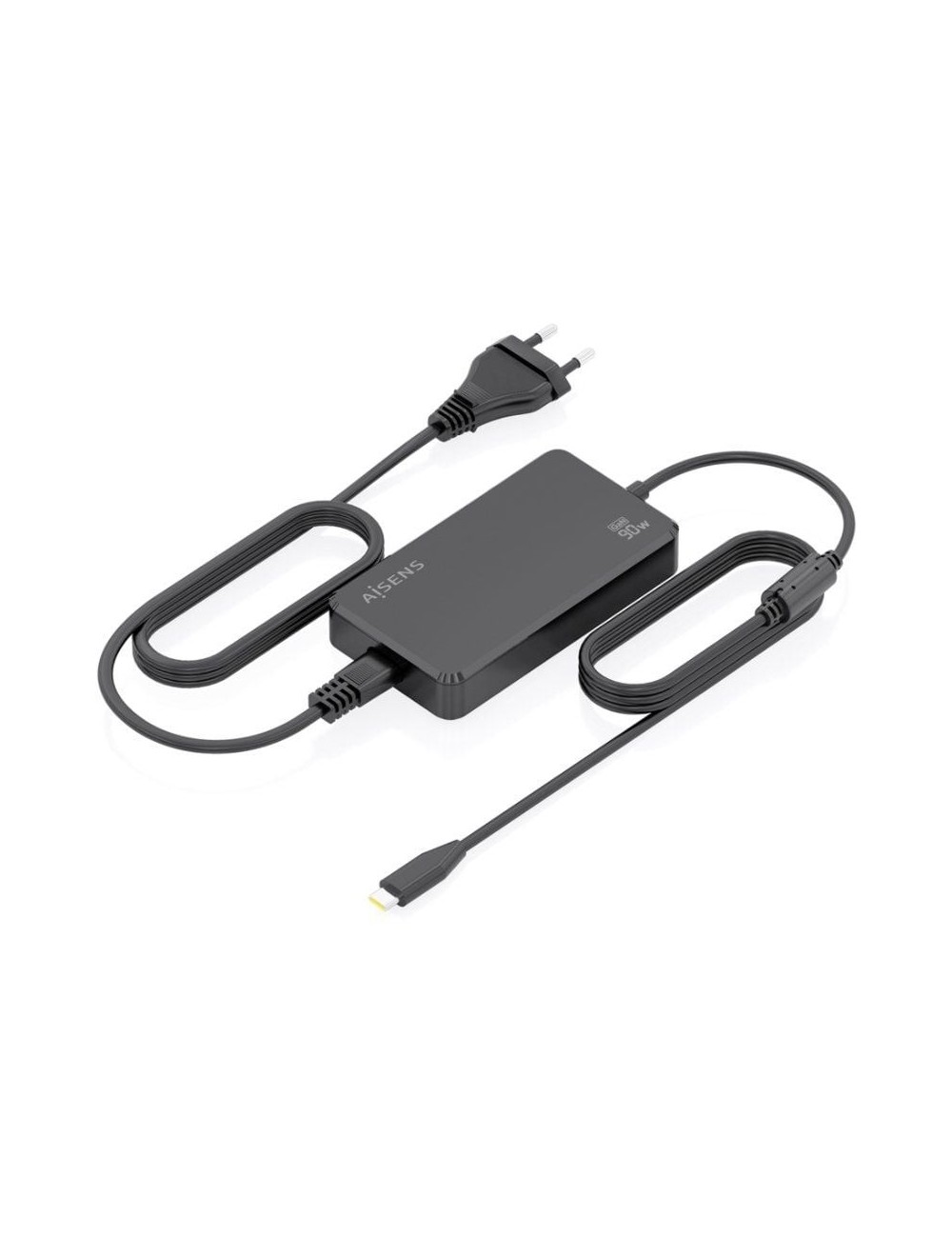 Cargador de Portátil GaN Aisens ASCH-1PD90D069-BK/ 1xUSB Tipo-C/ 90W/ Automático/ Voltaje 5-20V